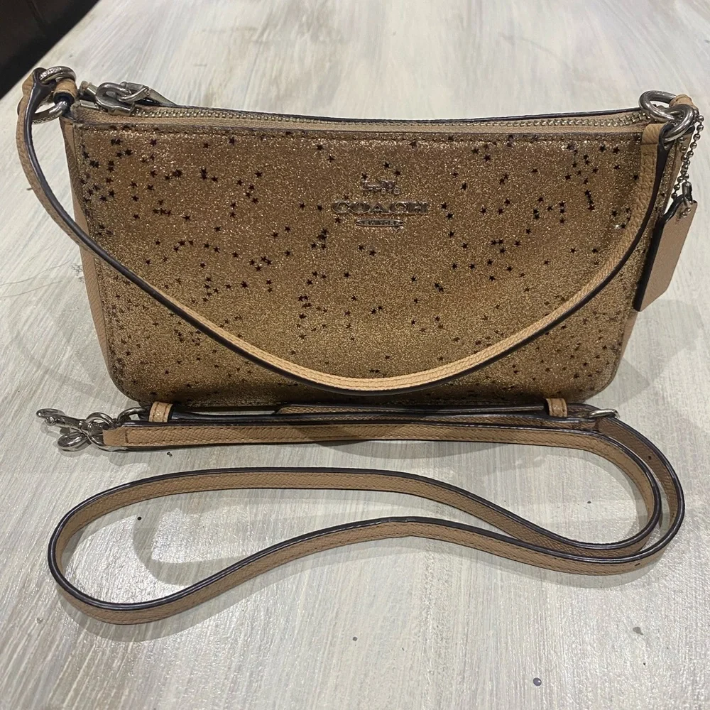 Coach Shimmering Gold Crossbody Bag